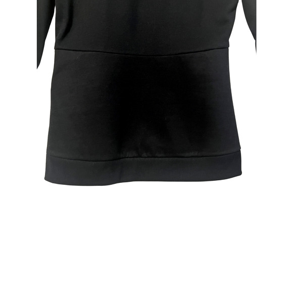 Alina Villasante Black Fitted Military Inspired Long Sheer Sleeves Blouse Medium - Picture 4 of 8